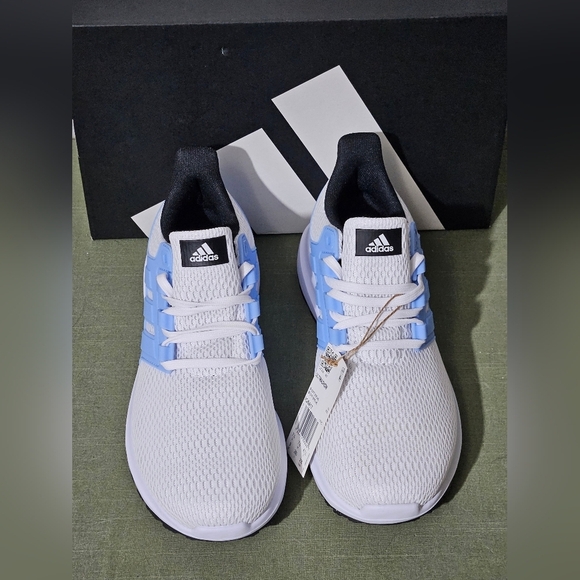 Adidas Womens  Mesh Sneakers in White and Light Blue - Picture 5 of 10